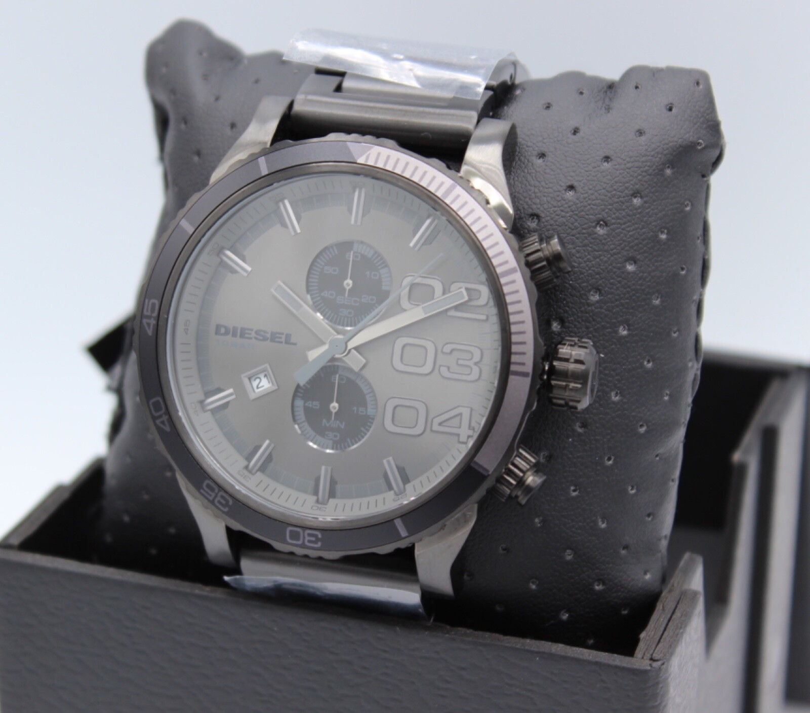 NEW AUTHENTIC DIESEL DOUBLE DOWN 48 GUNMETAL GREY SMOKE MEN’S DZ4314 WATCH
