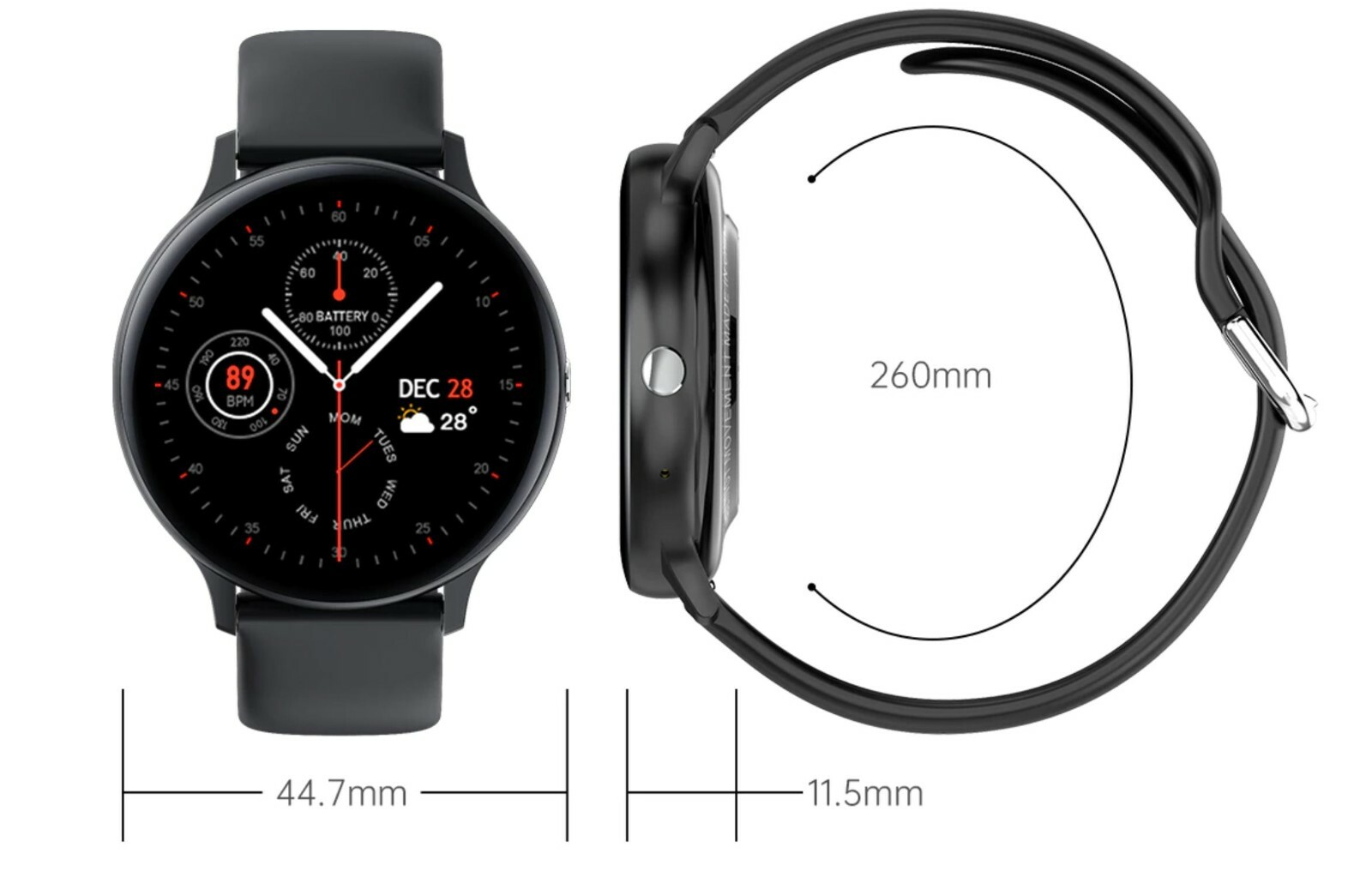 LIGE Smart Watch Full Touch Dial Call Fitness Bluetooth Answer Calls IP67 New