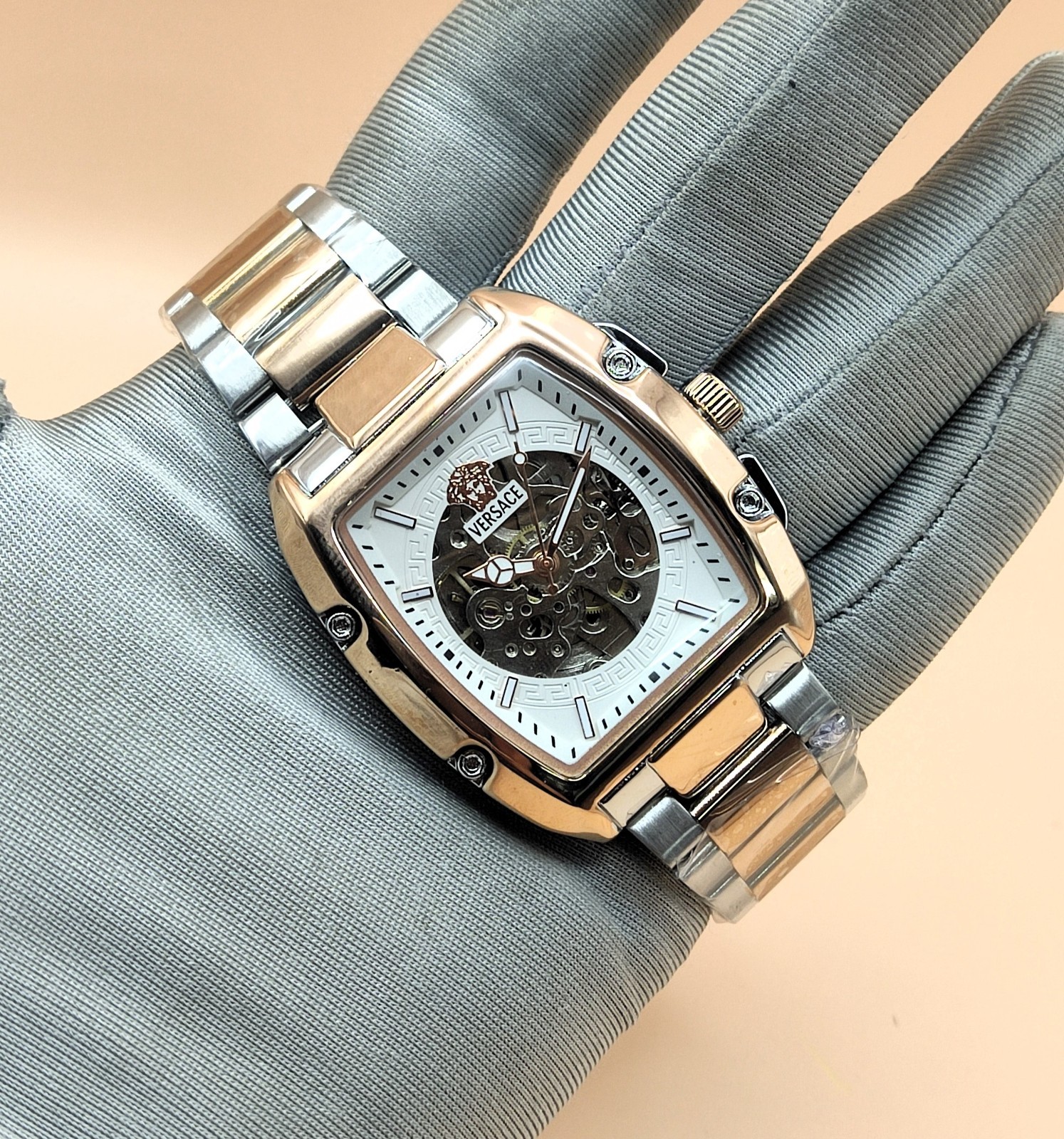 Amazing Versace Automatic White Dial Analog Refurbished Men’s Wrist Watch