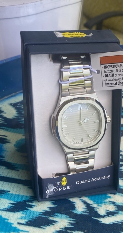 George Men’s Silver Case with Silver Matte Bracelet Watch