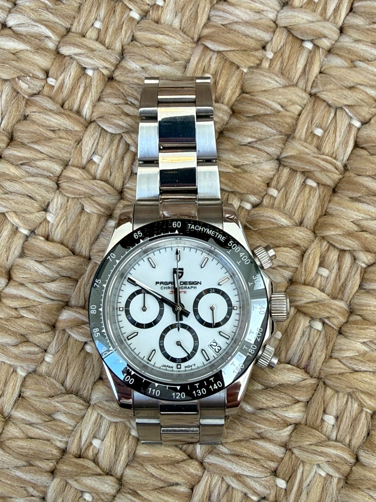 Pagani Design PD-1644 Panda Chronograph Watch VK63 Sapphire 40mm