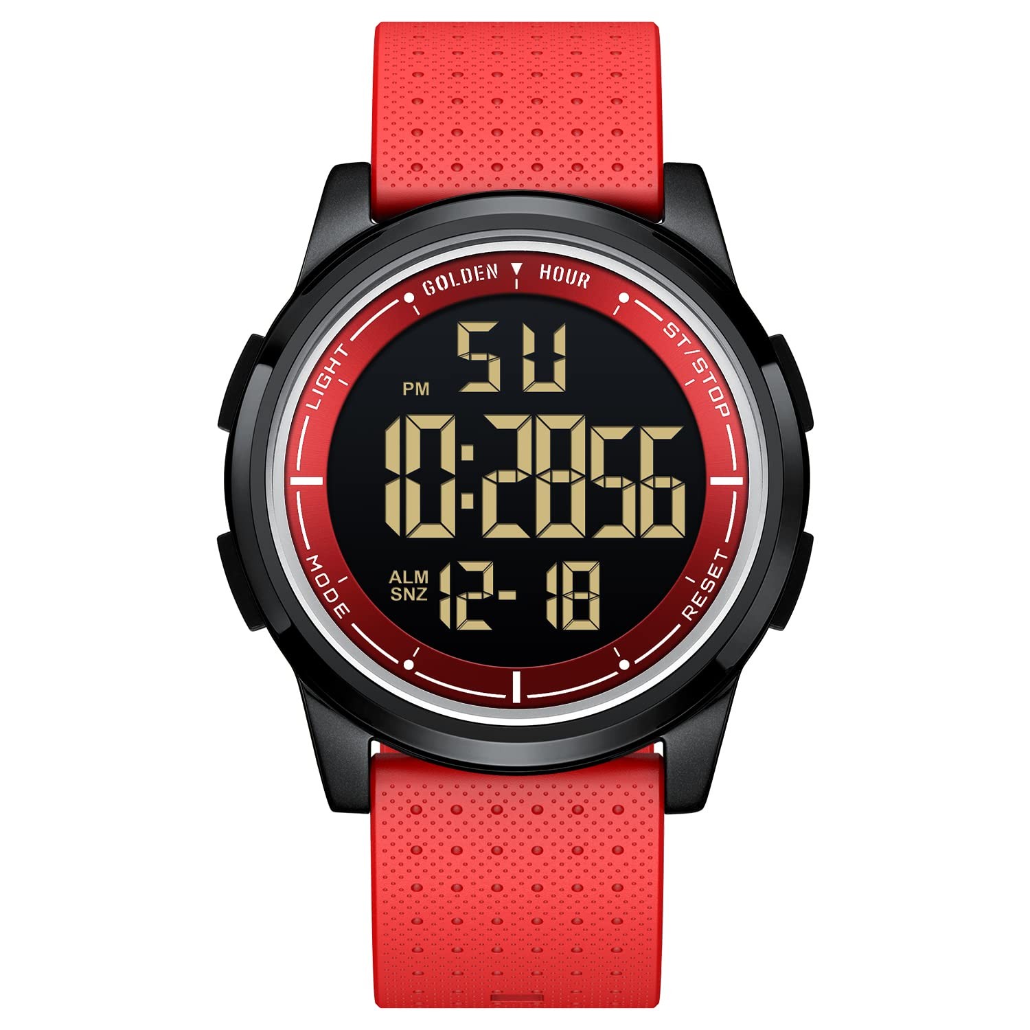 GOLDEN HOUR UltraThin Minimalist Sports Waterproof Digital Watches Men with W…