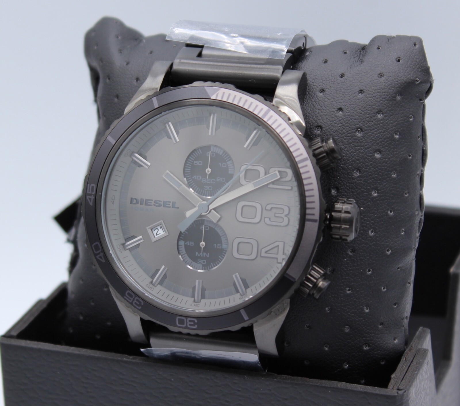 NEW AUTHENTIC DIESEL DOUBLE DOWN 48 GUNMETAL GREY SMOKE MEN’S DZ4314 WATCH