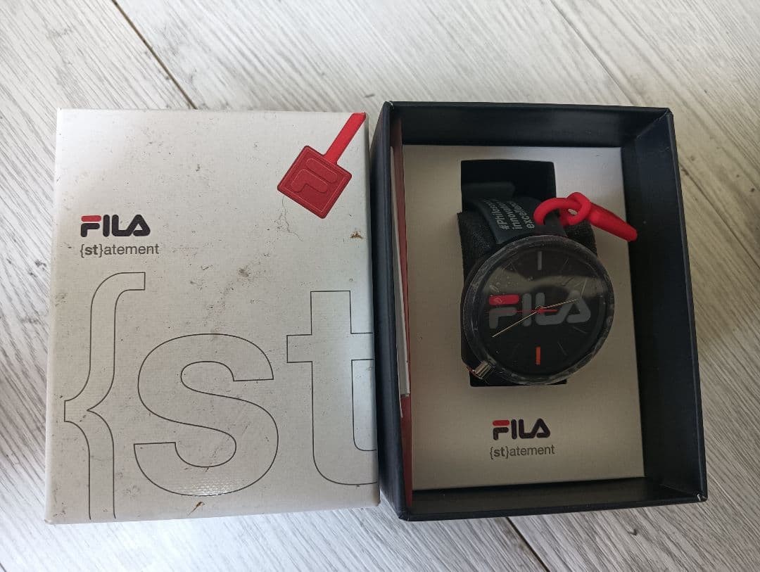 FILA FM-807 Watch Black Big Logo with Tags – Used