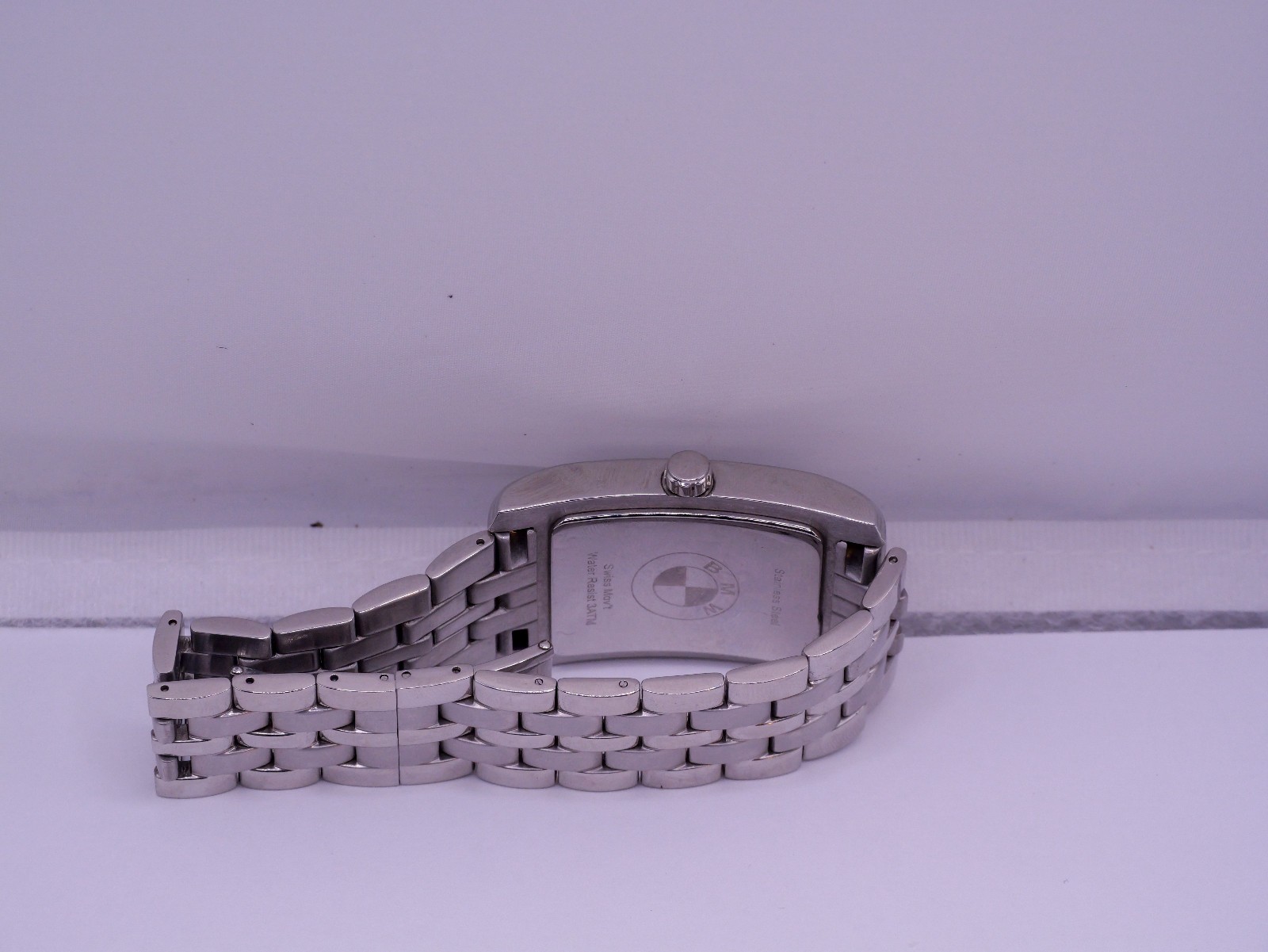 BMW Logo Rectangular Stainless Steel Bracelet Watch Quartz