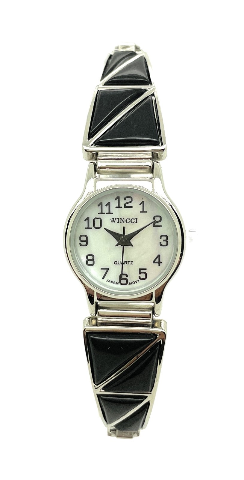 Wincci Ladies Stretch Elastic Band Analog Quartz Fashion Watch with Stones