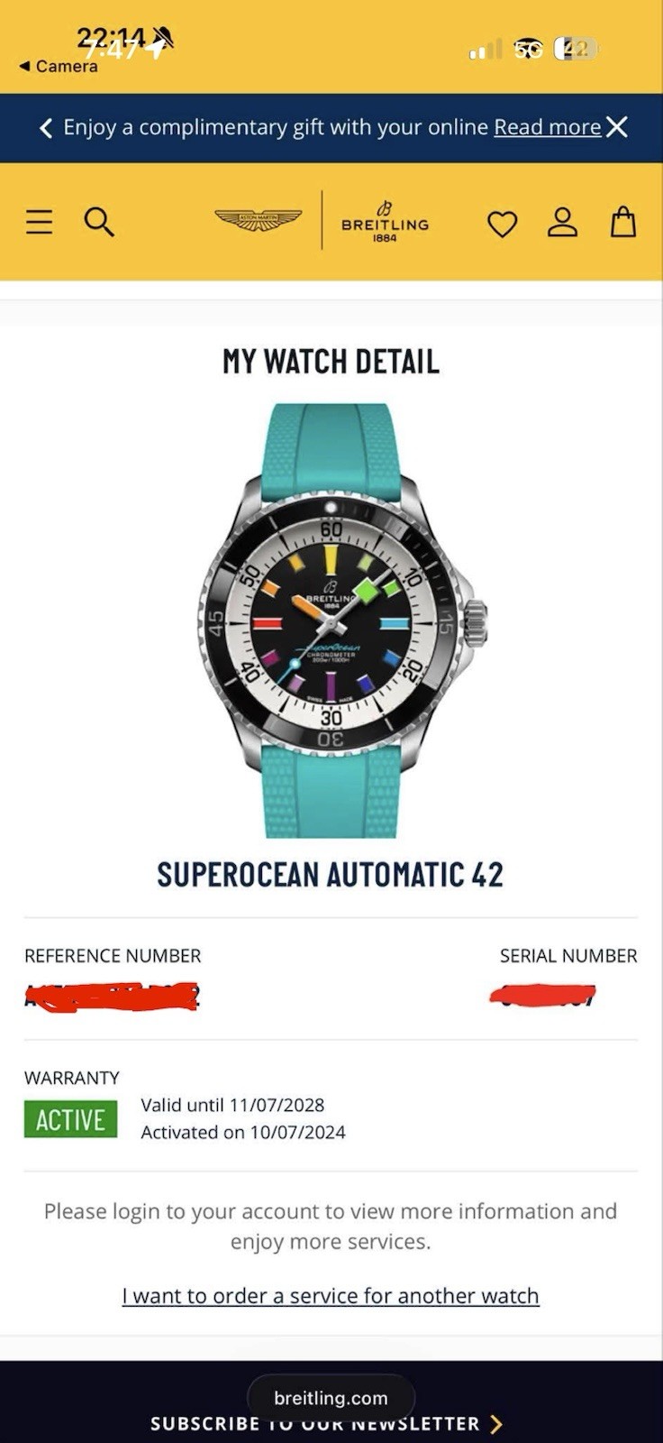 Breitling Superocean Automatic 42 AQUAMARINE