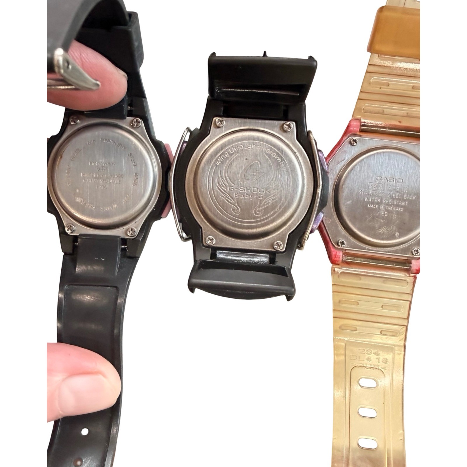 8 Working Watch Lot Casio Armitron Digital Sport Casual Wristwatches
