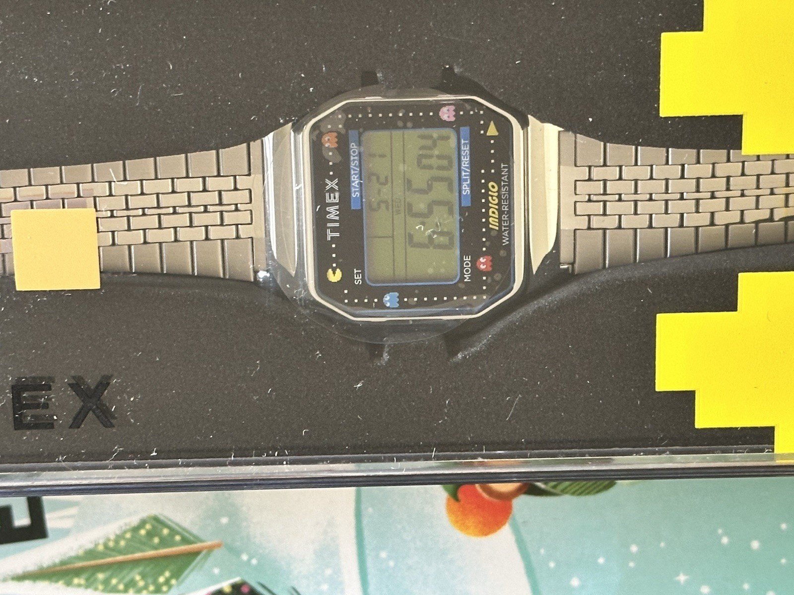 Timex X Pacman Watch T80 Digital Stainless Steel – Silver – TW2U31900 NEW