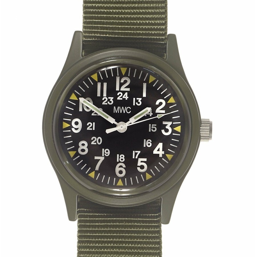 MWC Vietnam Classic 1960 Green Strap Military Watch w/Logo