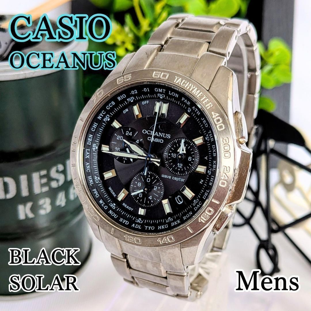 Casio Oceanus Radio-Controlled Solar Black Men’s Watch Japan 071266