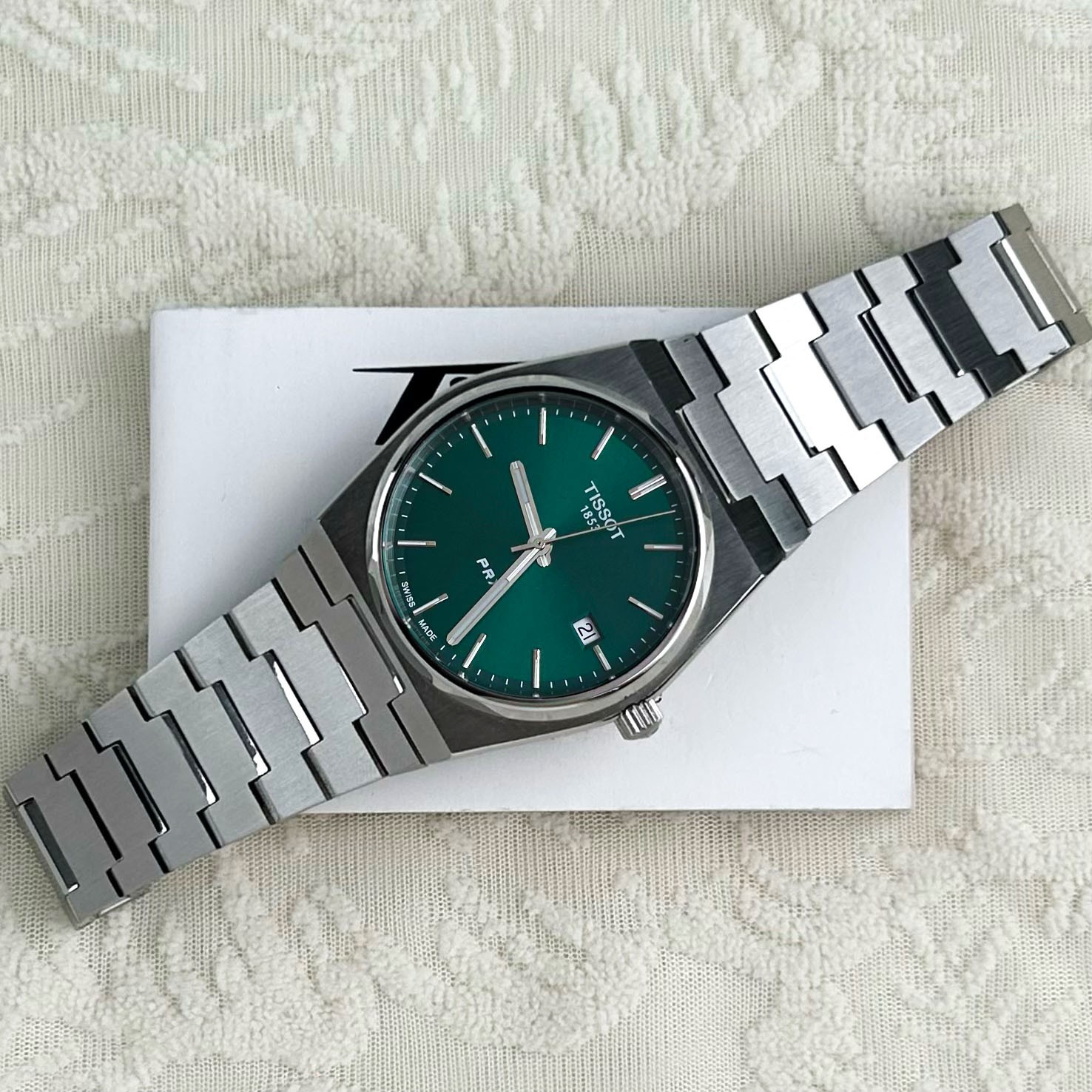 Tissot PRX 40mm stainless steel Green Dial Men’s Quartz Watch T137.410.11.091.00