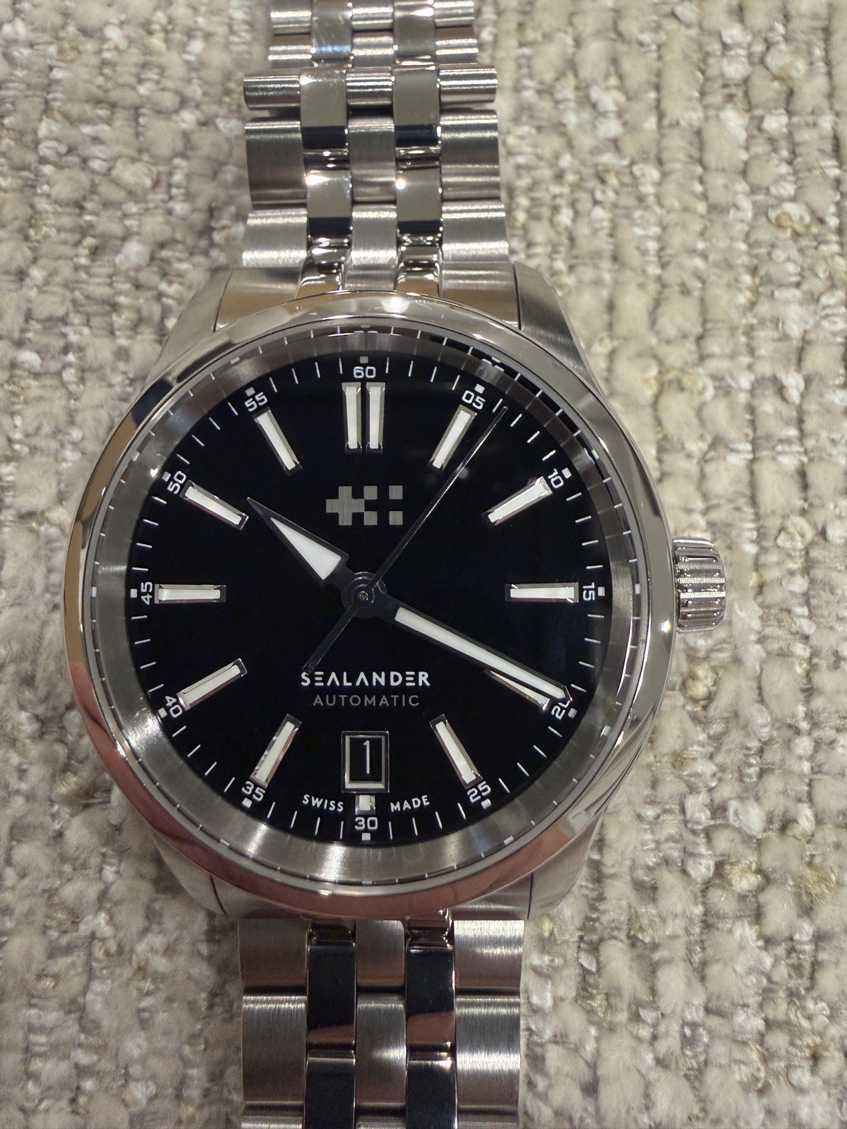2026 Christopher Ward C63 Sealander Watch 39mm Black w/Consort & Bader Bracelets