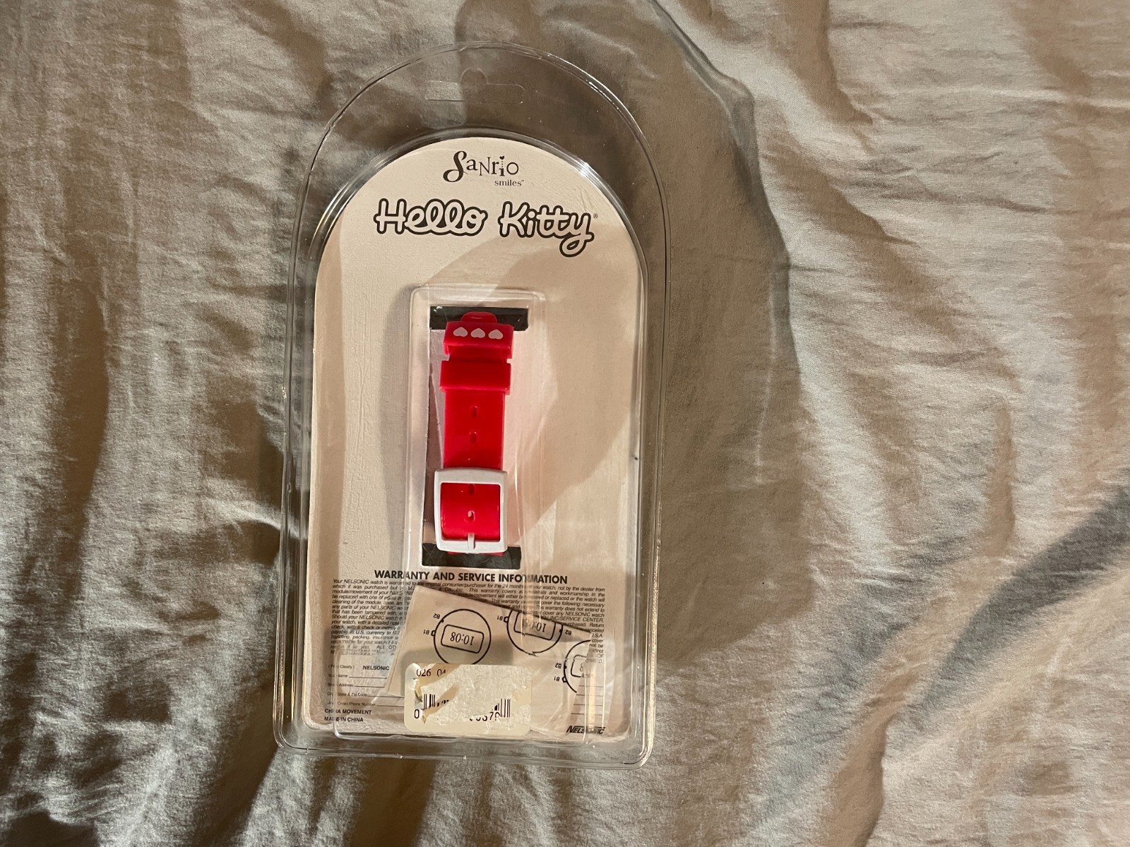 SEALED Sanrio Hello Kitty LCD Watch Digital Wristwatch White Red Nelsonic