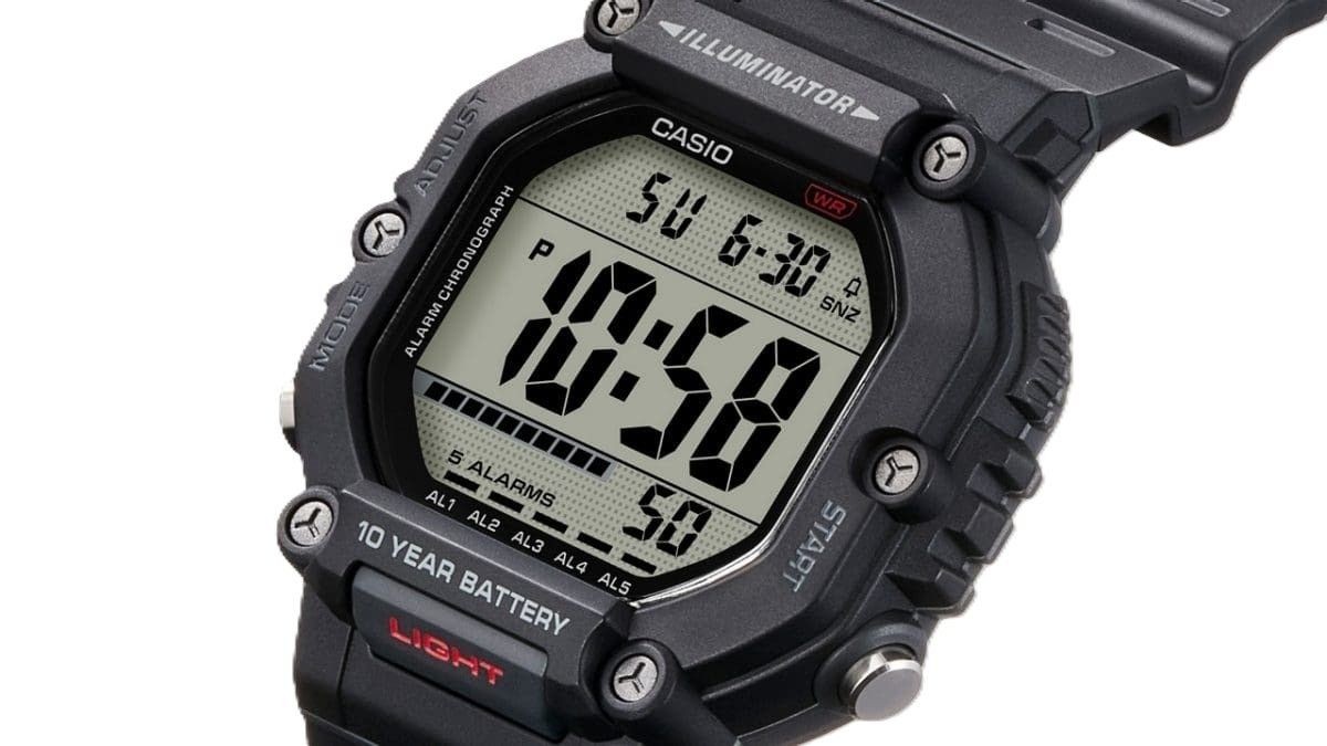 Casio Illuminator Digital Alarm Dual Time Quartz AE-1600H-1AV 100M Mens Watch