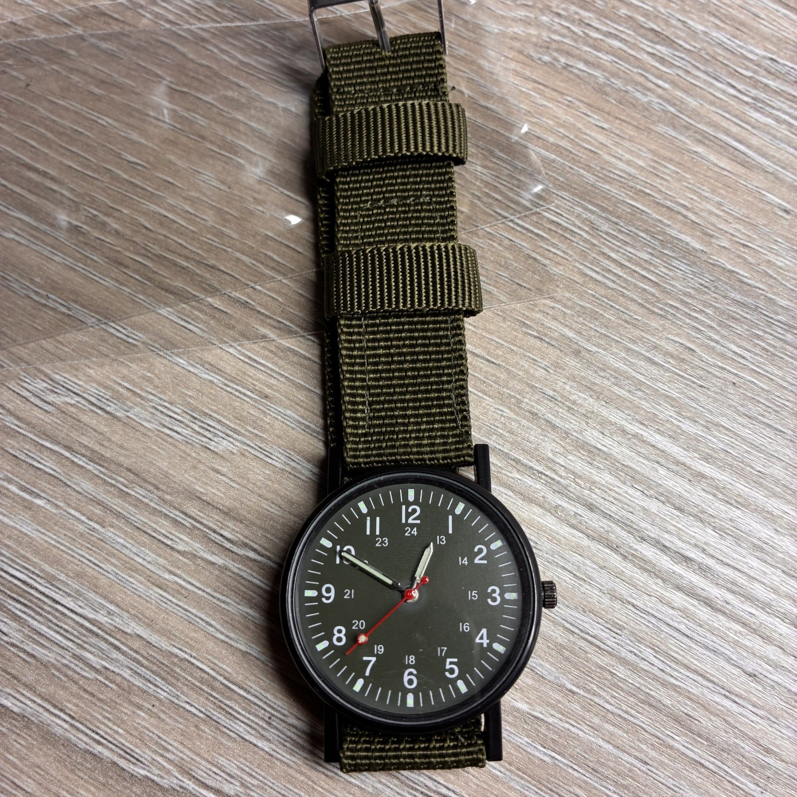 Mens Military Style Army Watch Quartz Wrist Watch nylon tactical type strap