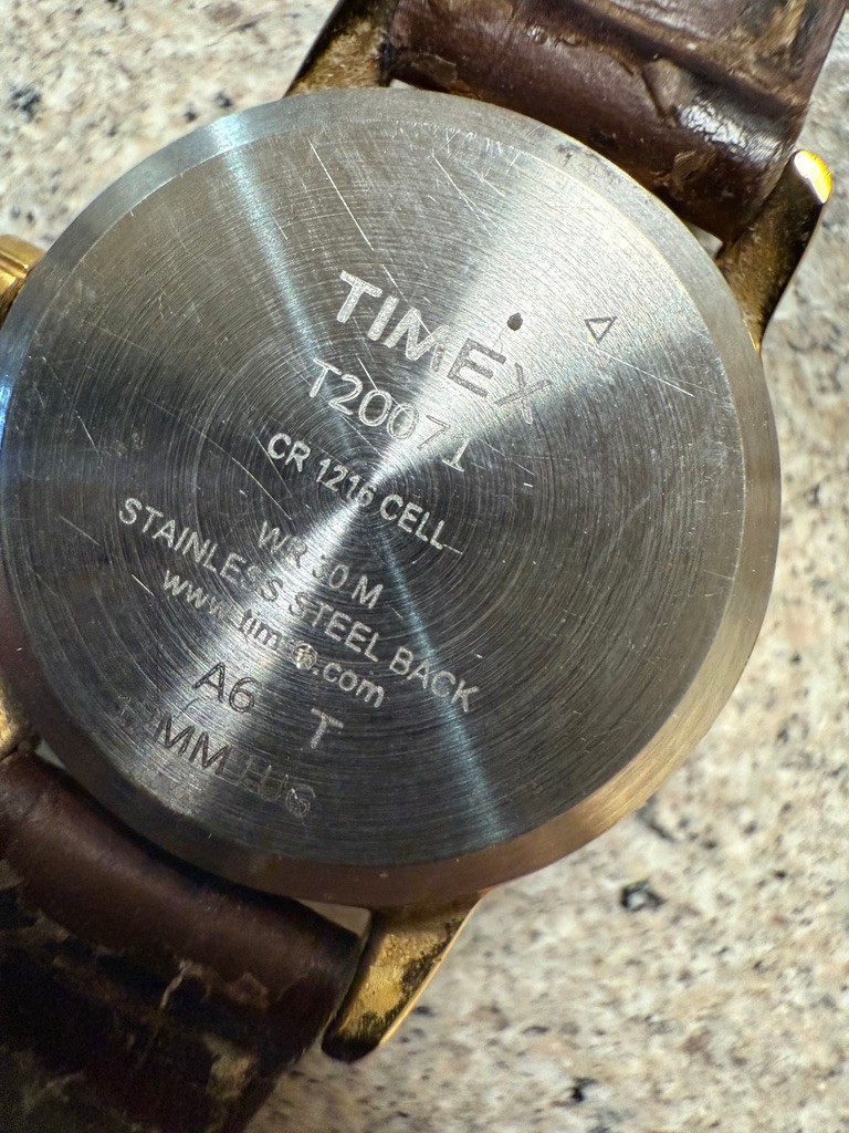 Timex Indigo WR30M, easy reader number,DATE,25mm,T20071,12mm Lug, brown leather