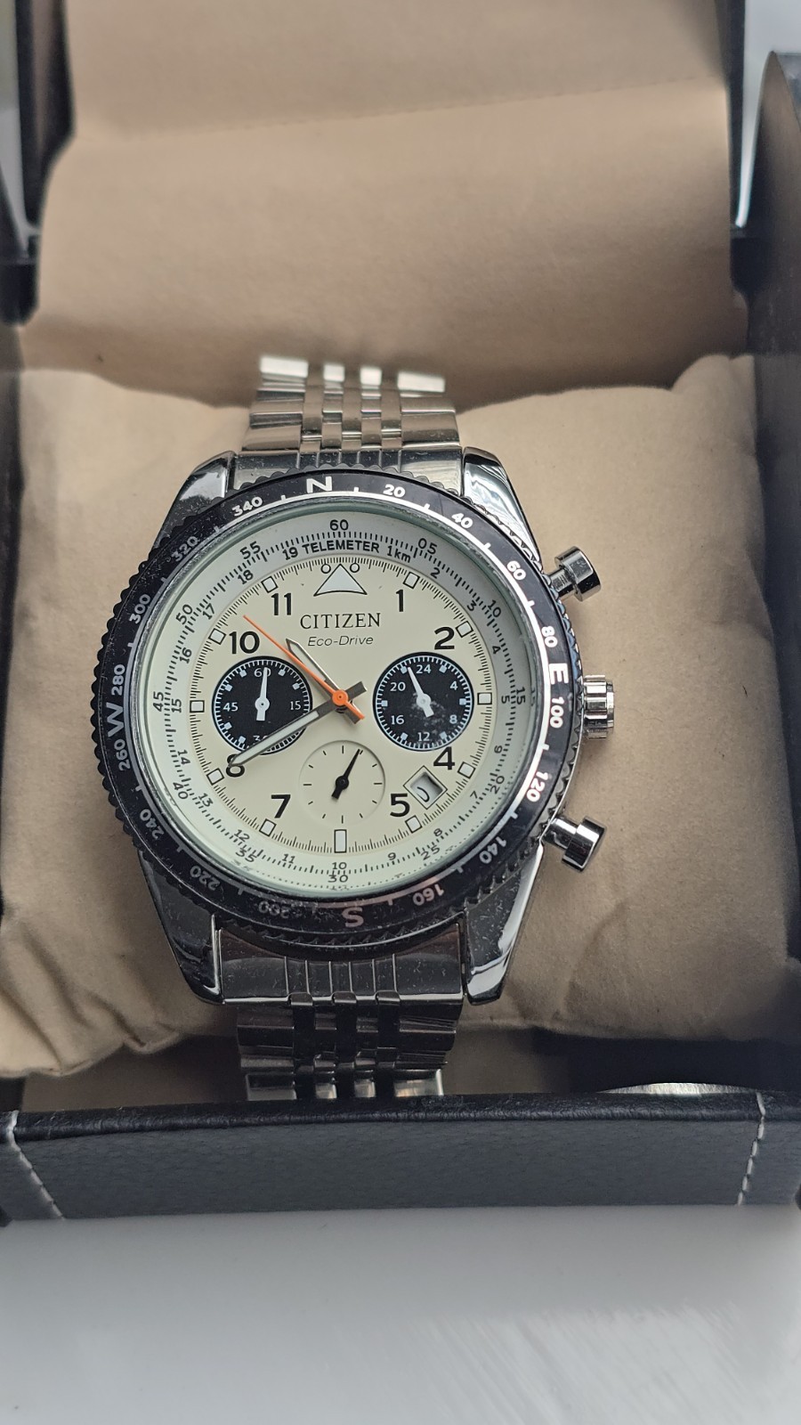 Citizen Future force series Eco-drive chronograph Watch CA4559-13A UK stock