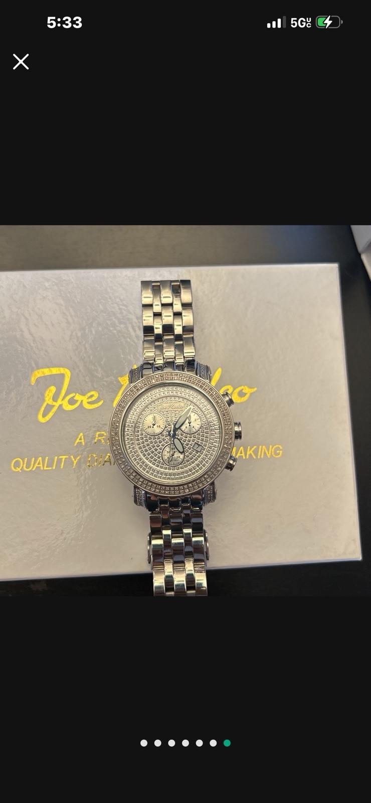 Joe Rodeo Classic Men’s Silver Chronograph Date Quartz Watch Bracelet w/Box