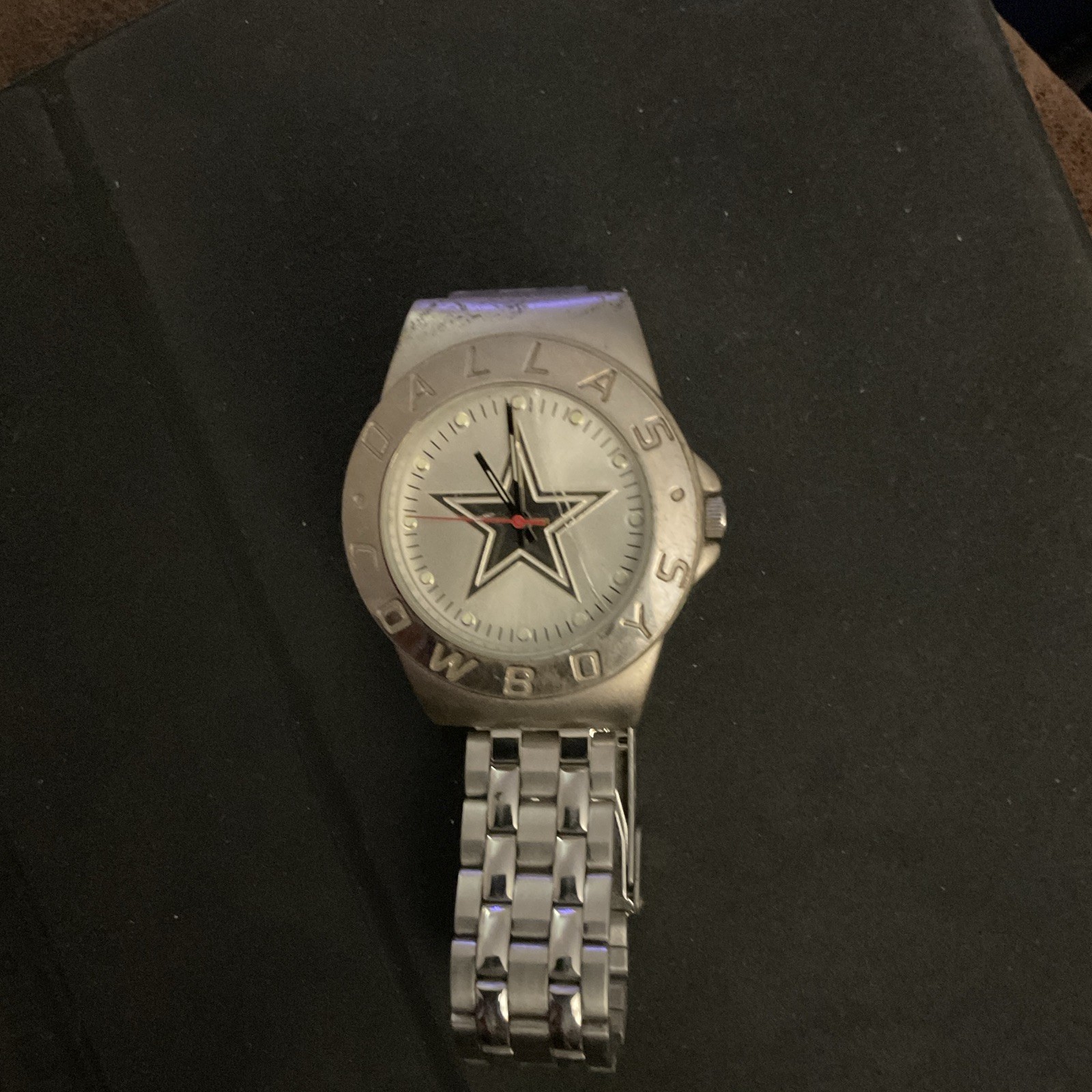 Dallas Cowboys Logo Quartz Analog Wristwatch Silver Metal Bracelet 40-43.9mm‼️