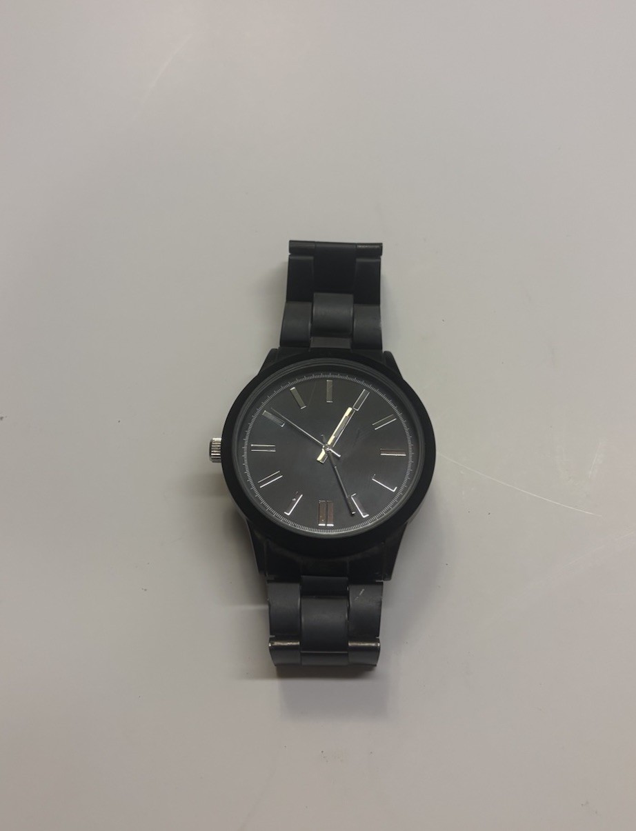Mens watch black dial and band. 28/2049BK PC21J7 JAPAN MVOT