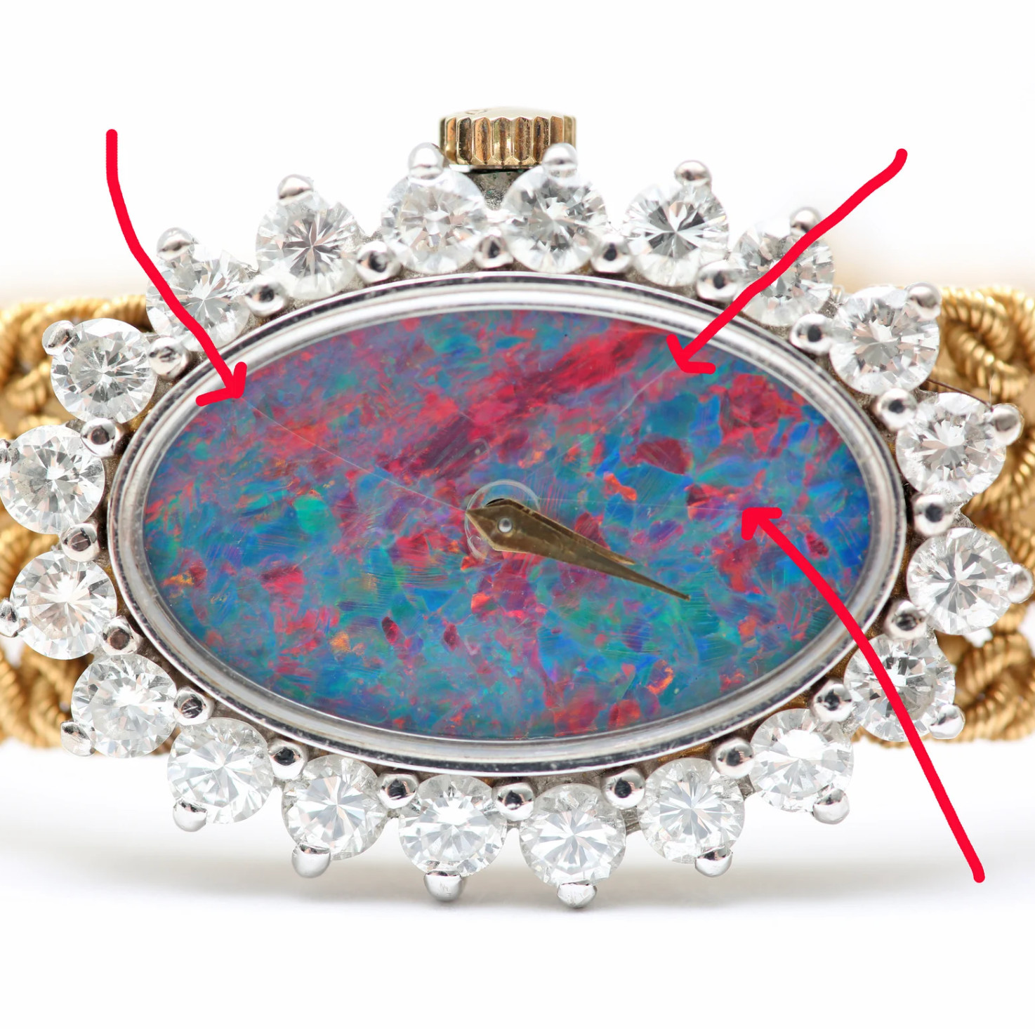 18k Chopard Opal Diamond Watch