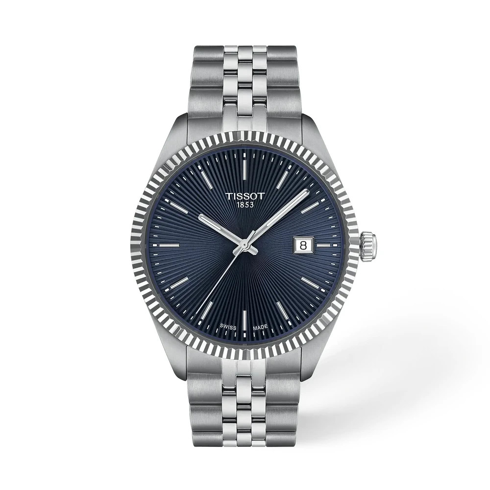 New Tissot Classic Ballade 40mm SWISS Quartz Blue Dial Watch T156.410.11.041.00