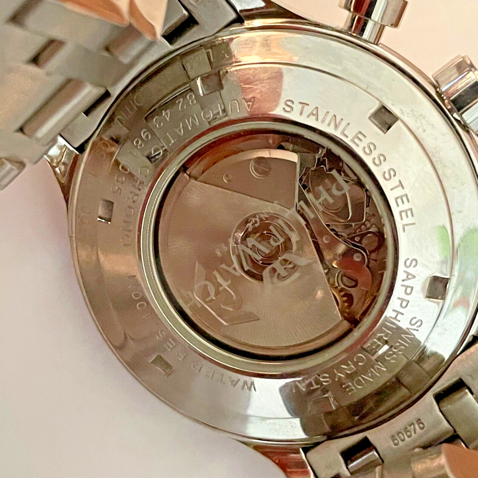 Philip Valjoux 7750 Automatic Chronograph Men’s Watch 44mm Original SS Bracelet