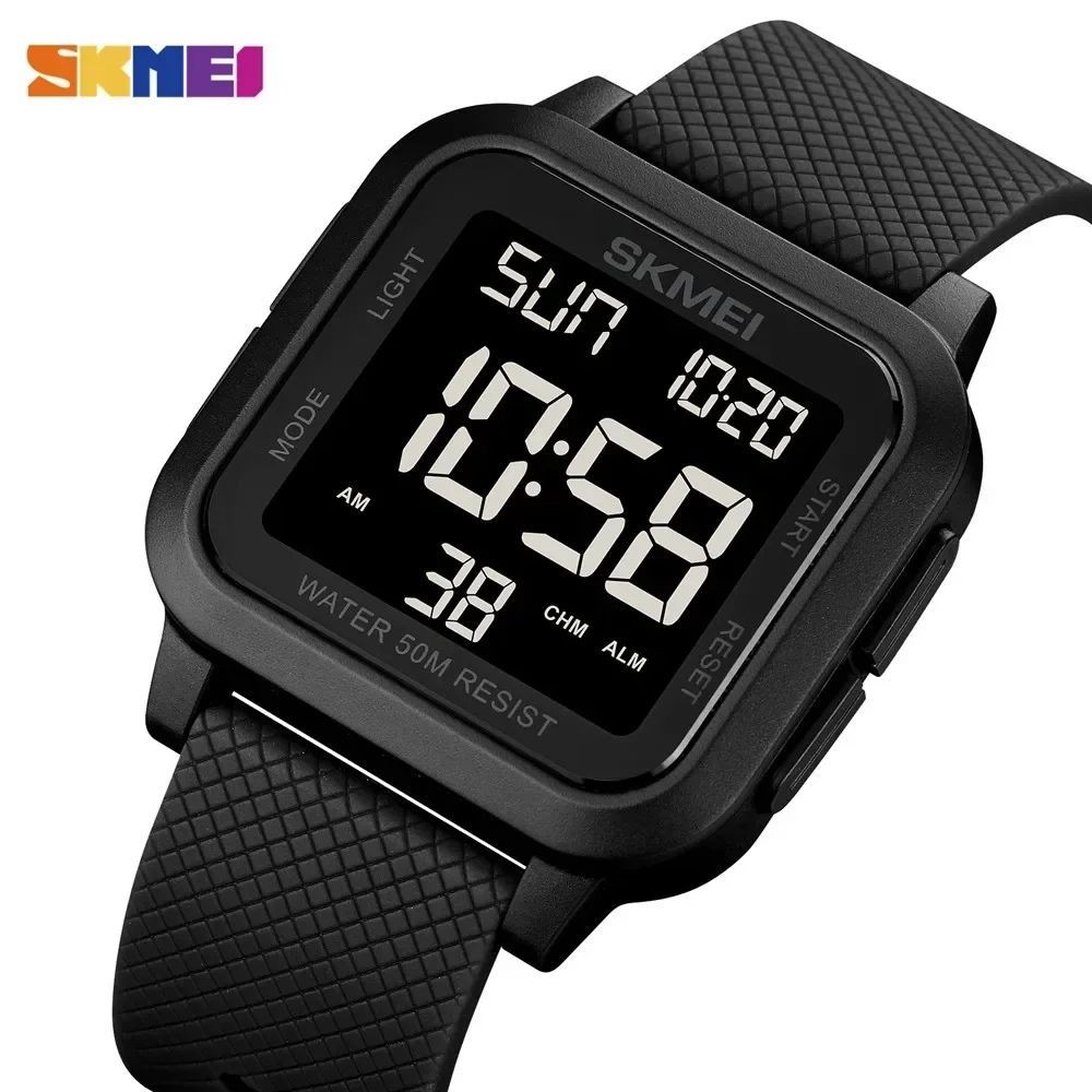 SKMEI Mens LED Watch Waterproof Digital Sports Stopwatch Military Alarm Watches