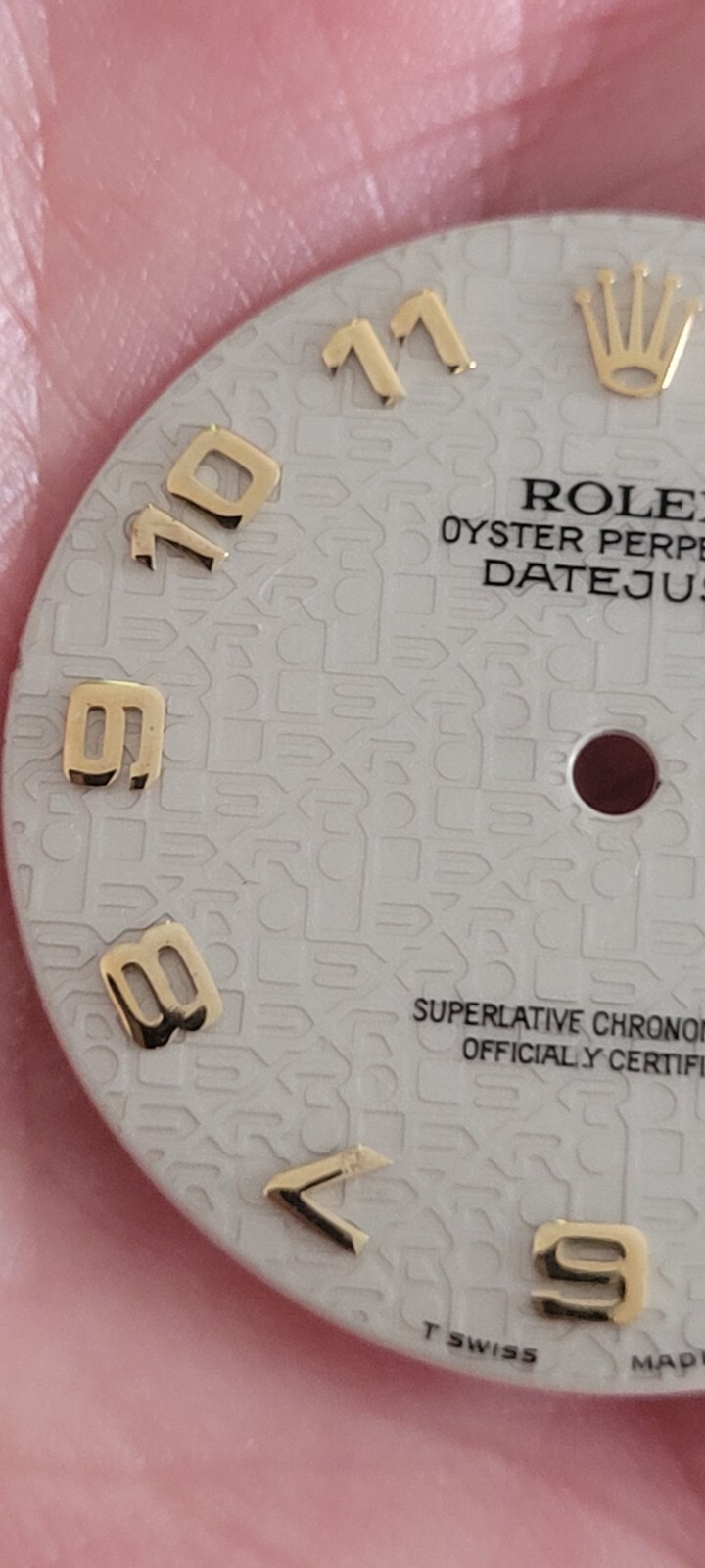 Rolex original quick set men’s dial 16013,16233,116233,off white Arabic Jubilee