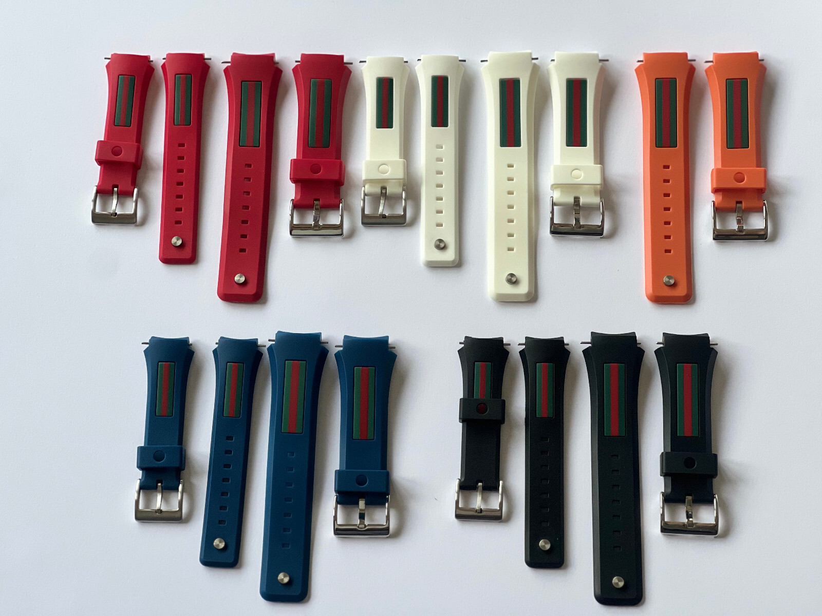 Replacement Gucci SYNC XXL ORANGE rubber watchband YA137108 + 2 pins
