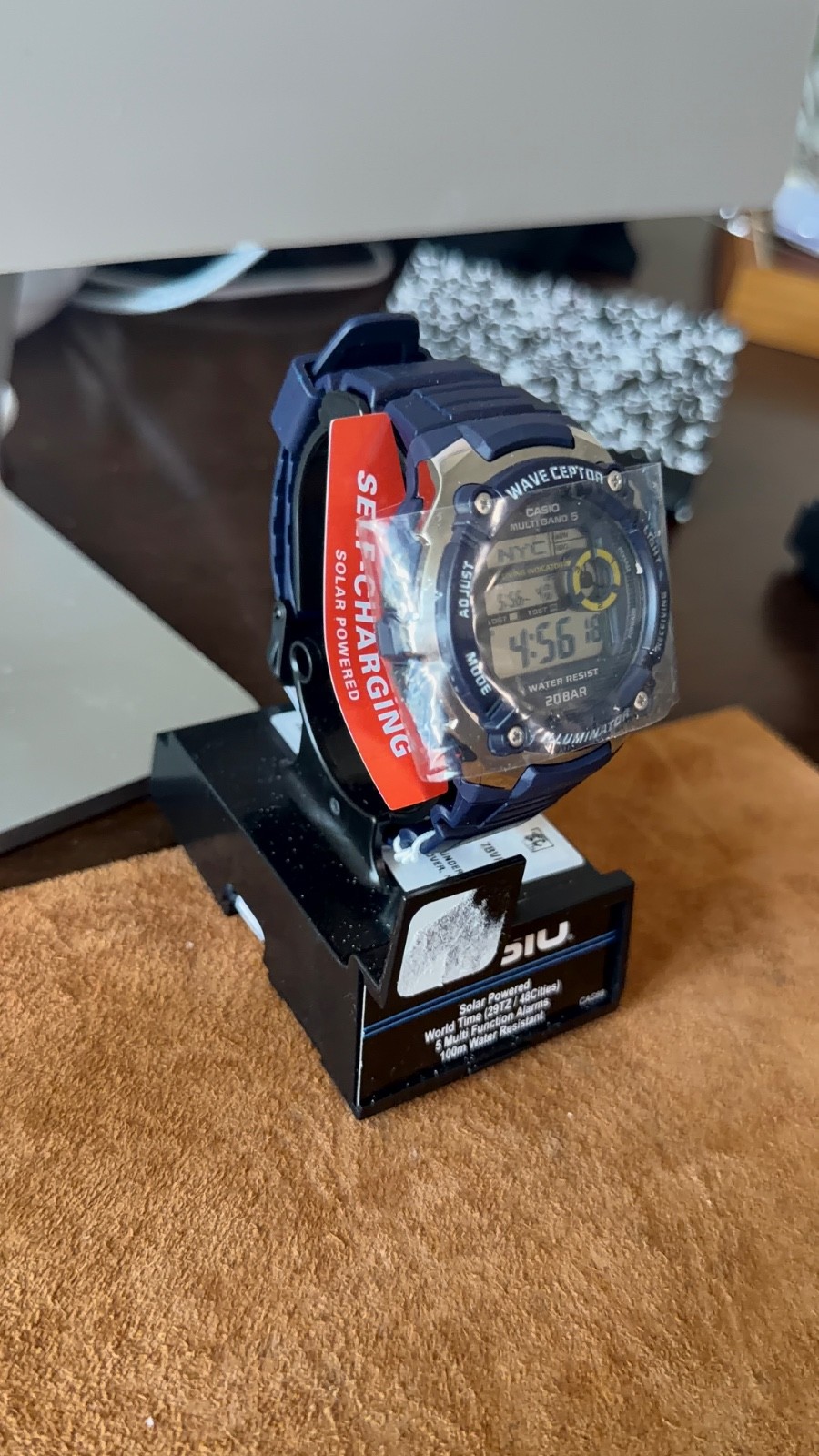 CASIO- Wave Ceptor Multi-Band 5 | Water Resist 20BAH | Navy