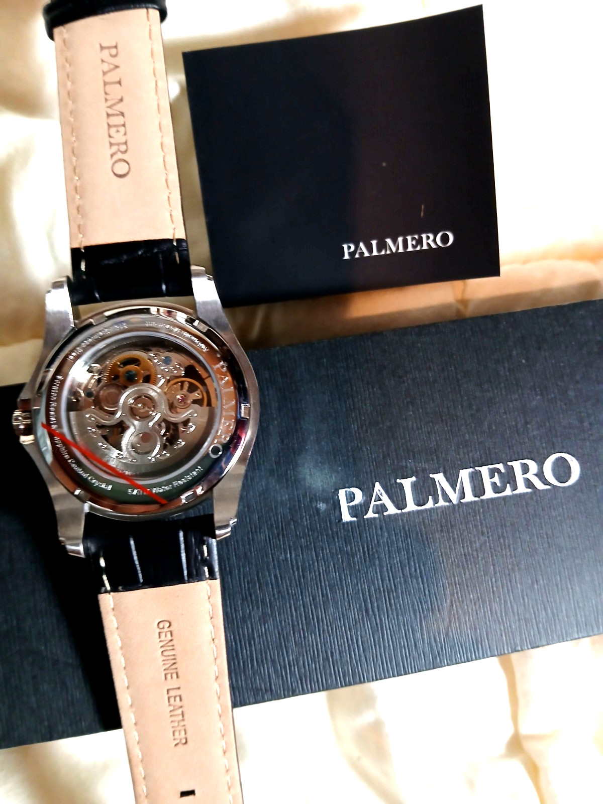 Palmero Caron Skeleton Automatic Watch – Black Dial and Black Strap