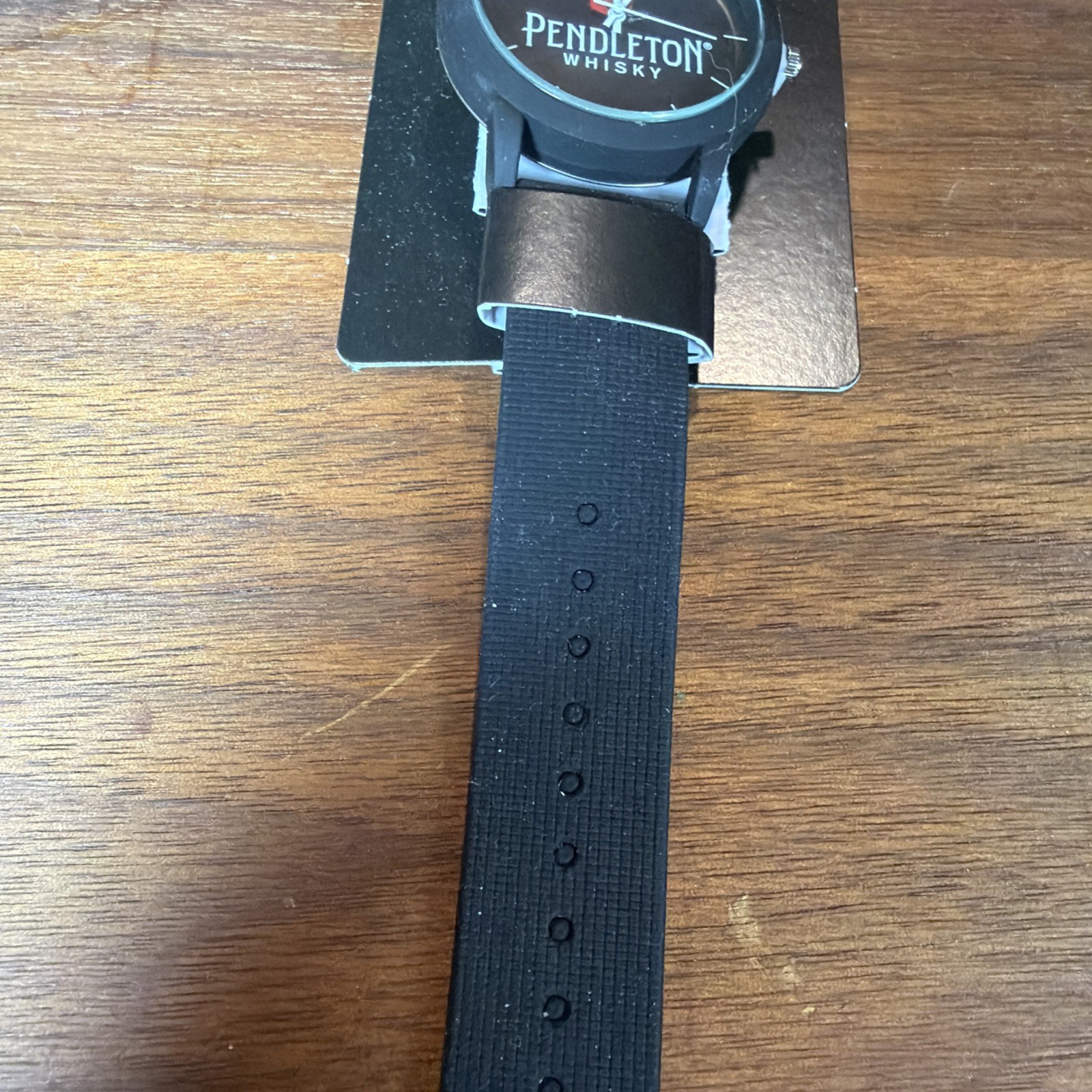 Pendleton Whisky Quartz Watch Men All Black Analog Rubber Band Needs New Battery