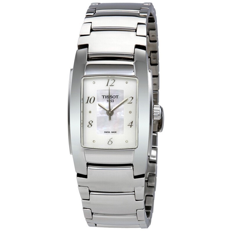 Tissot T-10 Quartz White Mother of Pearl Tank Women’s Watch – T073.310.11.116.00