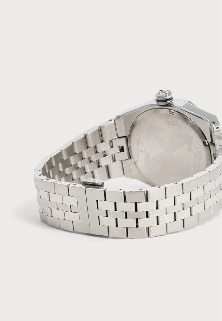 Off-White Time “No Grid” Silver Blue Dial Quartz Men’s Watch