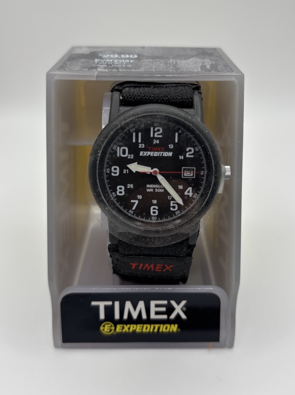 Timex T40011 Men’s Expedition Camper Black Fabric Fast Wrap Watch
