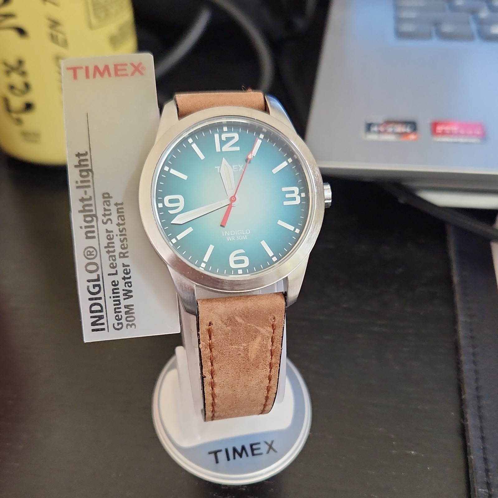 TIMEX WEEKENDER INDIGLO T2N631 BLUE/BROWN QUARTZ WR 30M MEN’S WATCH NEW