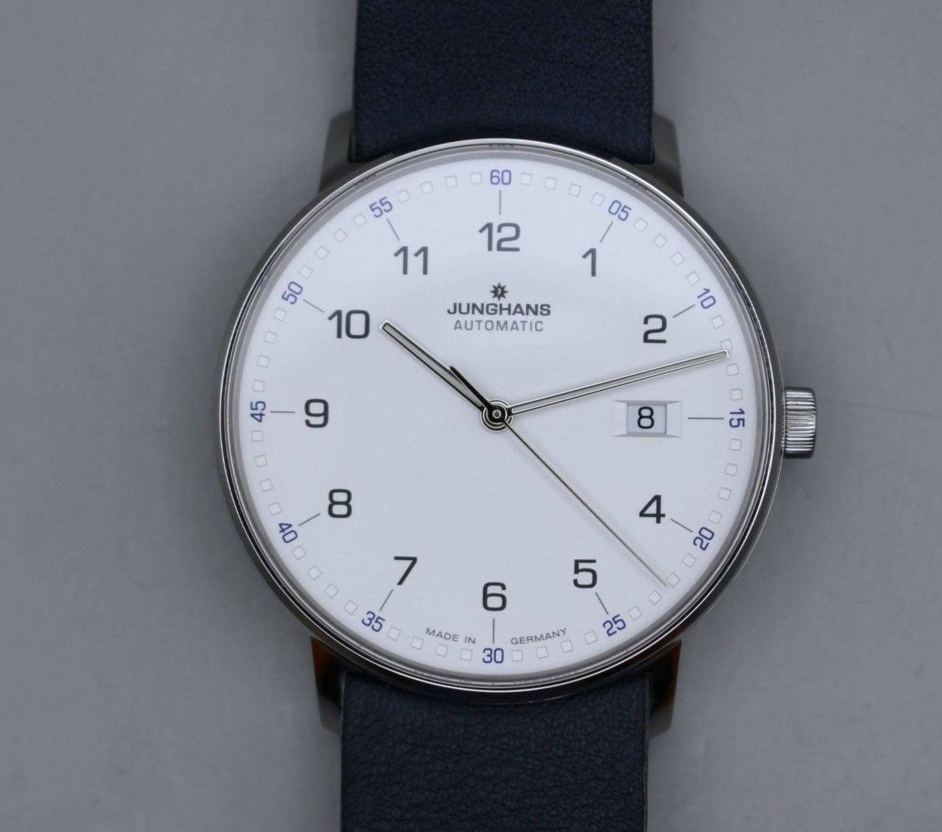 Junghans Form A 027/4735 Automatic Men’s Watch White Dial SS Box Papers