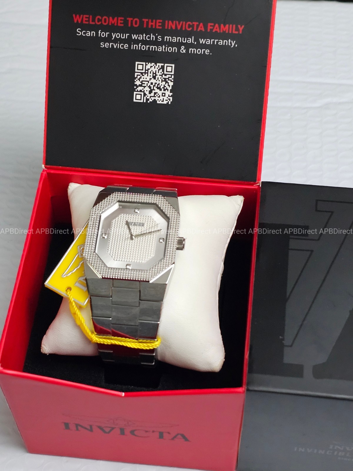 Invicta – CUADRO – Silver Plated SS High Polished Case & Bracelet – mens Watch