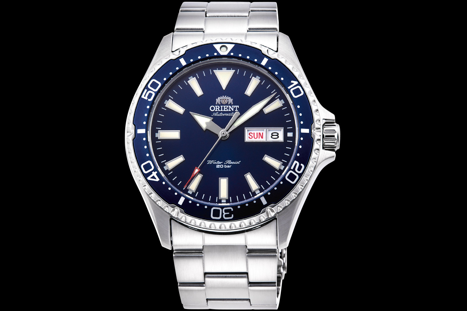 Orient Kamasu RA-AA0002L39B RA-AA0002L AA0002L 200m WR Sapphire Crystal