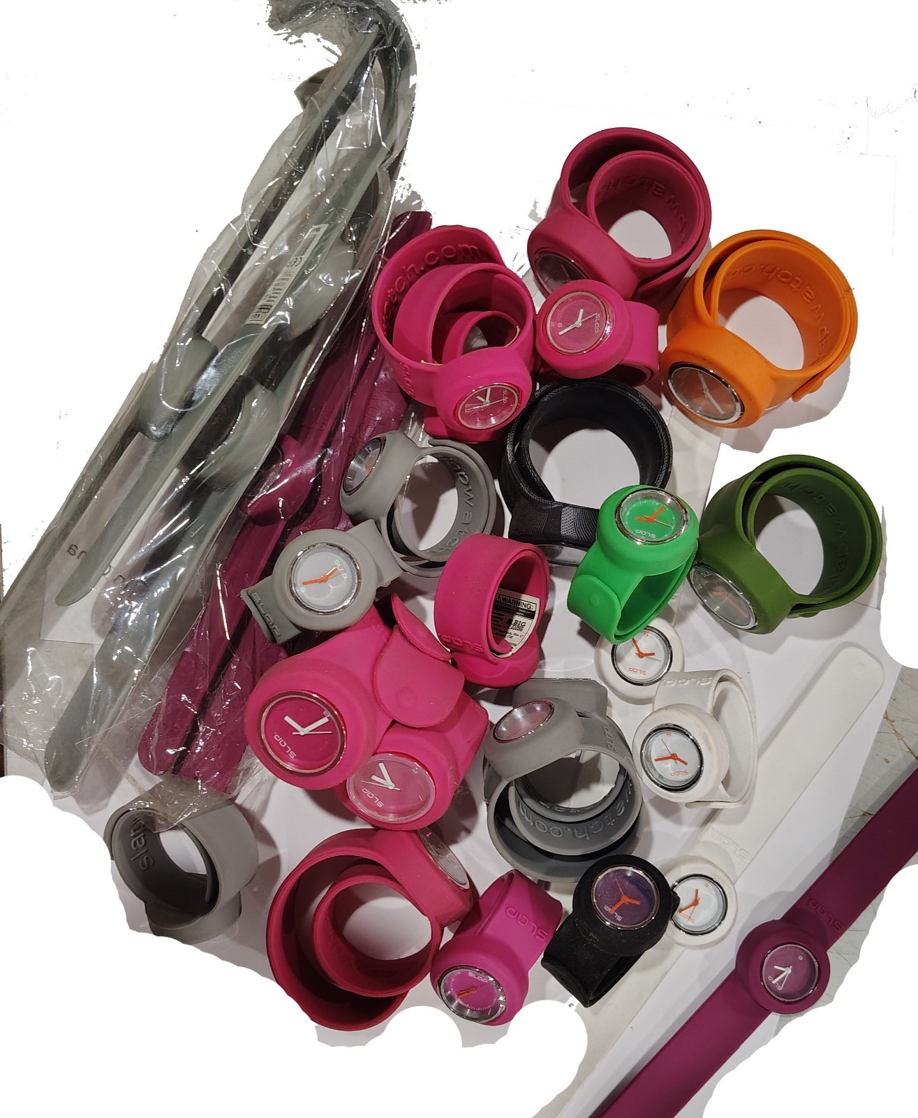 26 PIECE LOT of Unisex Adult Analog SLAP Watches-BATTERIES NEEDED old STOCK NEW!