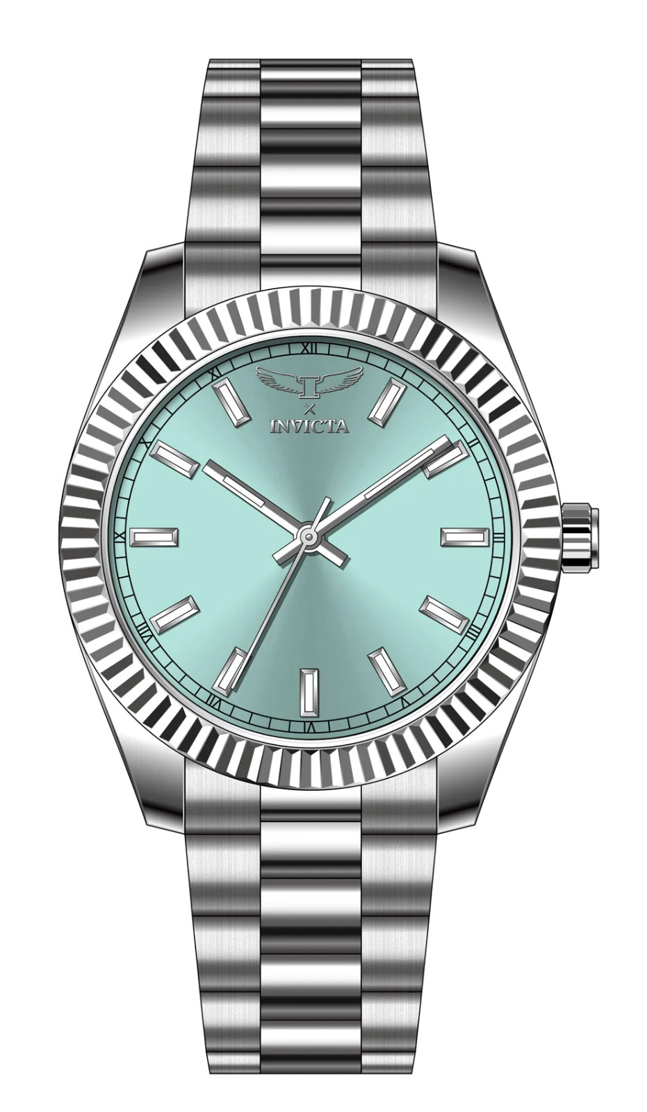 Invicta Specialty Men’s Watch 40mm Metal Silver Light Blue Dial MG68 Quartz