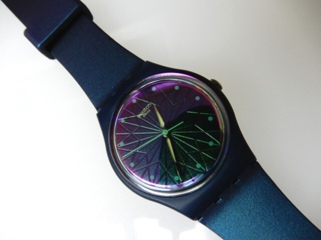 DREAMING OF GEMSTONES! Gorgeous GREEN/BLUE/PURPLE Swatch w Silicone Strap-NIB!