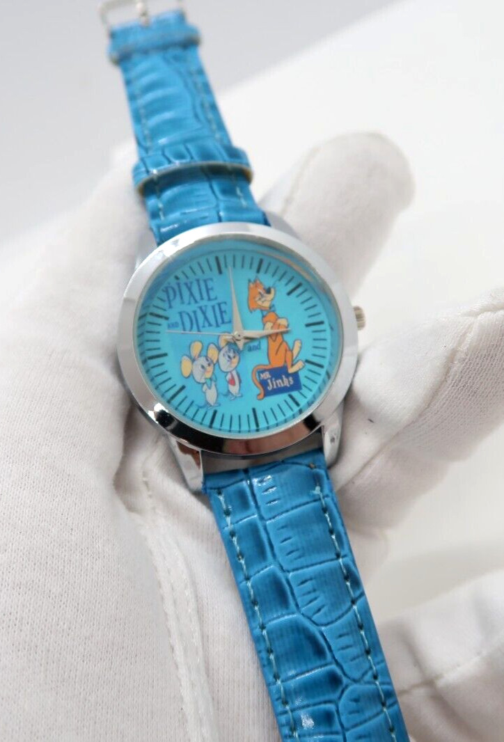 PIXIE & DIXIE & JINKS Quartz,37mm SS Case, Faux Band, MEN’S CHARACTER WATCH M-70