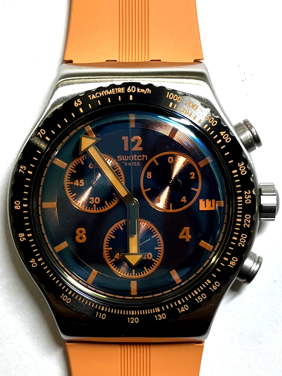 Swatch TANGERINE TIGER YVS529 Unisex Adults Swiss Made　FROM JAPAN　NEW　freeship