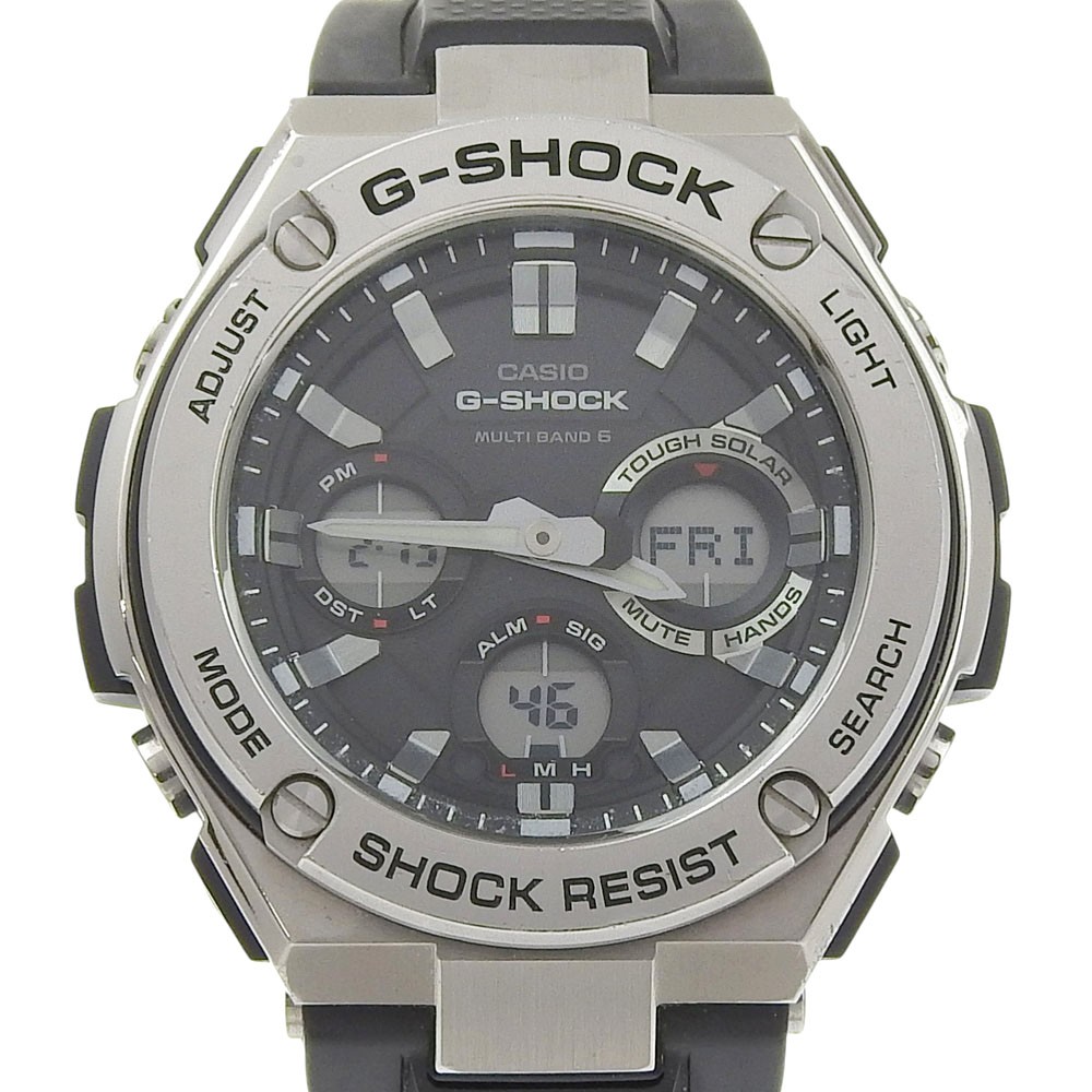 CASIO GST-W110 G-SHOCK Watches blackDial Stainless Steel/rubber Solar Powe…