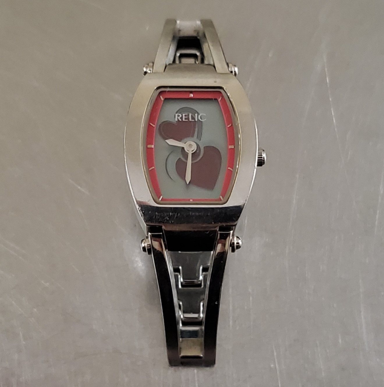 RELIC Watch Women’s Vintage Analog Quartz Digital Hearts Animation 4.75 in 20 mm