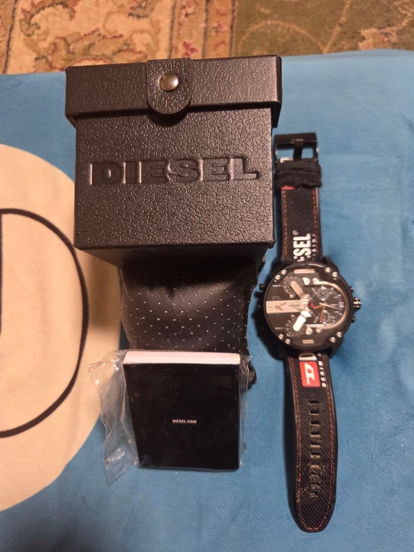 DIESEL Chronograph Watch Black Rubber Stainless Steel