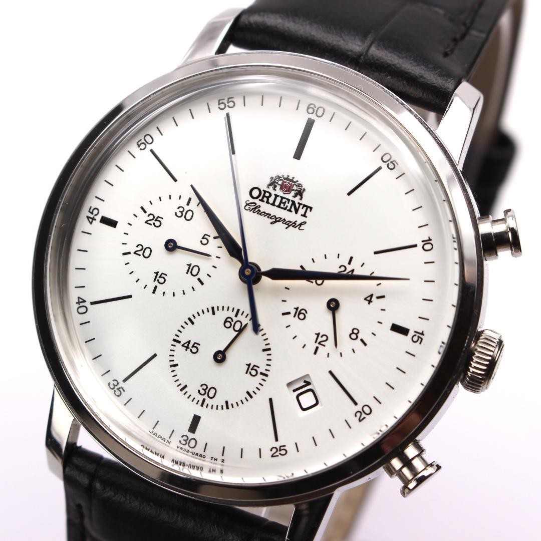 Orient VR32UAA0 Chronograph Watch White Dial Japanese Quartz Timepiece NB/NA